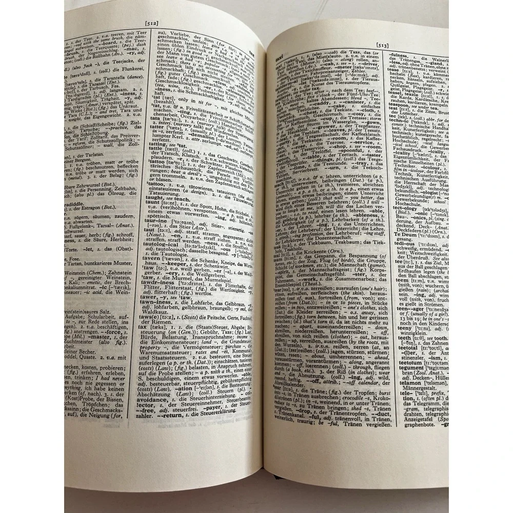 Cassell's German Dictionary Hardcover Thumb Indexed 1977 Betteridge English